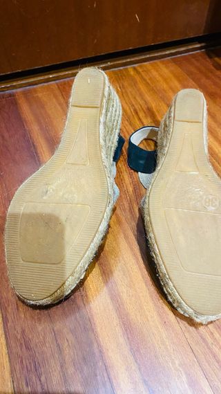 Alpargatas cuña 7cm, esparto MANFIELD.