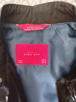 Cazadora Zara Negra Hombre