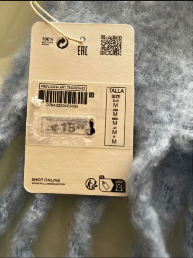 Bufanda azul de Pull&bear