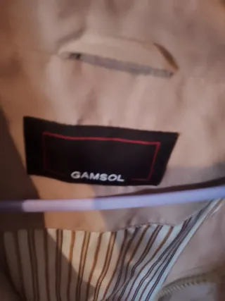 Chaqueta Gamsol Harrington Beige/Marrón