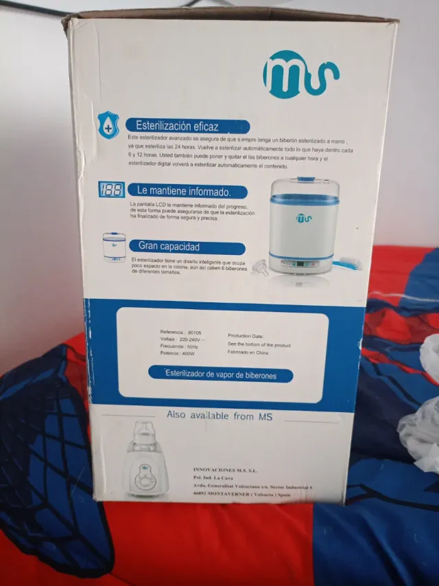 Esterilizador de vapor para biberones