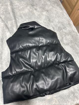 Chaleco Polipiel Corto Zara Talla M