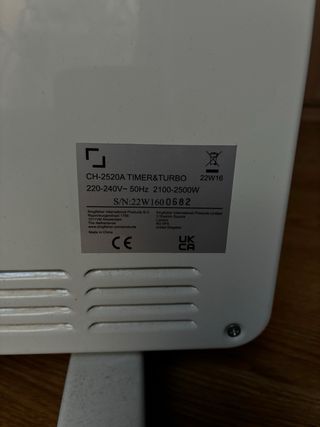 Calefactor convertor eléctrico turbo 2500W