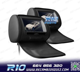 REPOSACABEZAS MULTIMEDIA 7 PULGADAS HD USB SD COLOR NEGRO