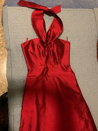 Vestido largo fiesta rojo.