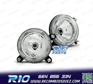 FAROS VOLKSWAGEN VW GOLF MK2 83-91 OJOS ANGEL FONDO CROMO H3