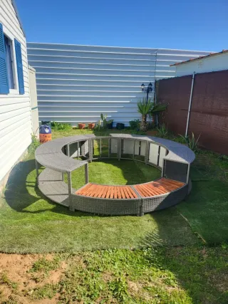 Mueble Jacuzzi Rattan Circular