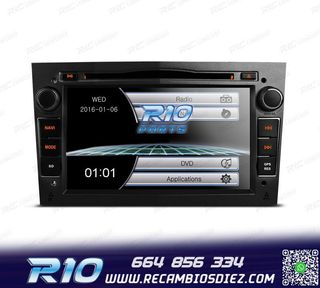 RADIO NAVEGADOR 7" PARA OPEL COLOR NEGRO OSCURO USB GPS TACT