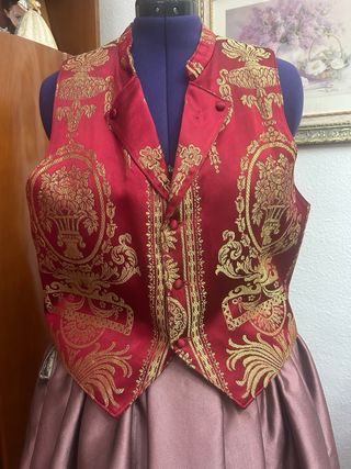 Chaleco Fallero Rojo y Dorado