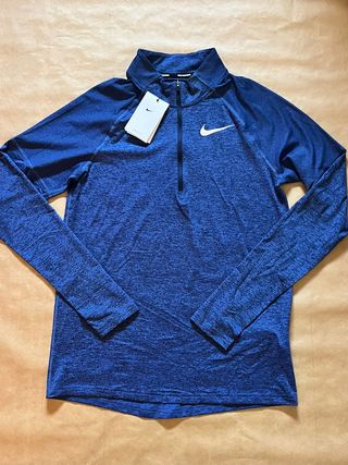 Sudadera Nike Running Media Cremallera Azul