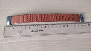 Pulsera cuero marrón con cierre metálico