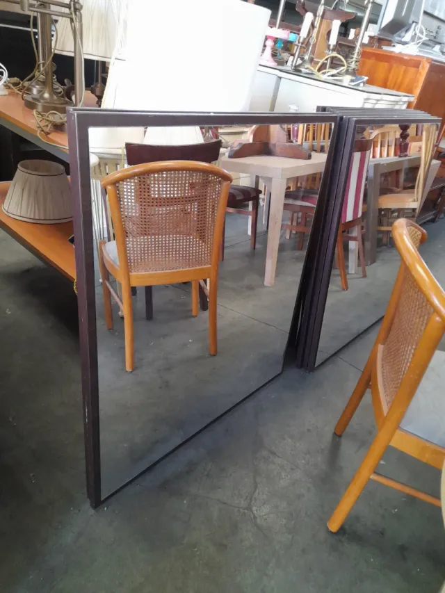 Espejos marco marrón