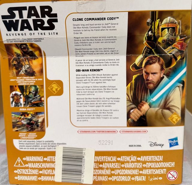 Confezione Figure Star Wars Cody e Obi-Wan Kenobi