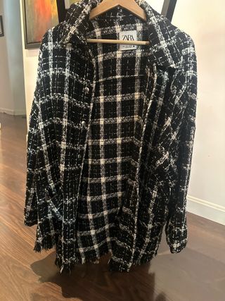 Chaqueta Zara Cuadros Tweed