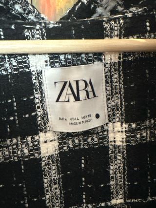 Chaqueta Zara Cuadros Tweed