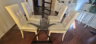 Tavolo Vetro Ricci Casa + 4 Sedie Mondo Convenienz