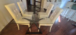 Tavolo Vetro Ricci Casa + 4 Sedie Mondo Convenienz