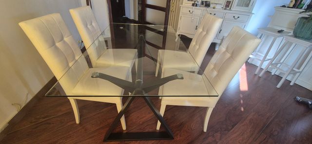 Tavolo Vetro Ricci Casa + 4 Sedie Mondo Convenienz