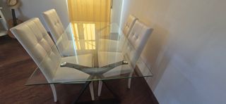 Tavolo Vetro Ricci Casa + 4 Sedie Mondo Convenienz