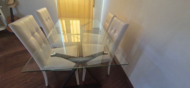 Tavolo Vetro Ricci Casa + 4 Sedie Mondo Convenienz