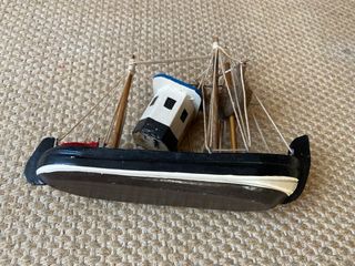 Miniatura Barco Madeira Vintage