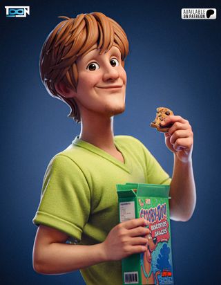 Figura Shaggy - Scooby Doo - Resina