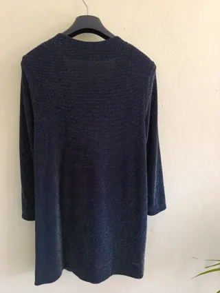 Vestido mini fiesta WOMAN plateado talla XL