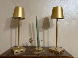2 Lampade LED Ricaricabili Oro
