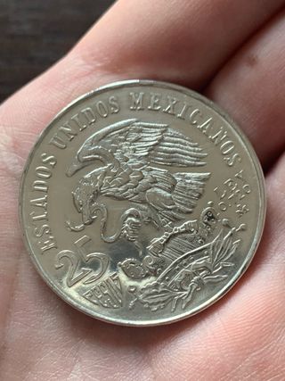 Moneda Plata 25 Pesos México Juegos Olímpicos