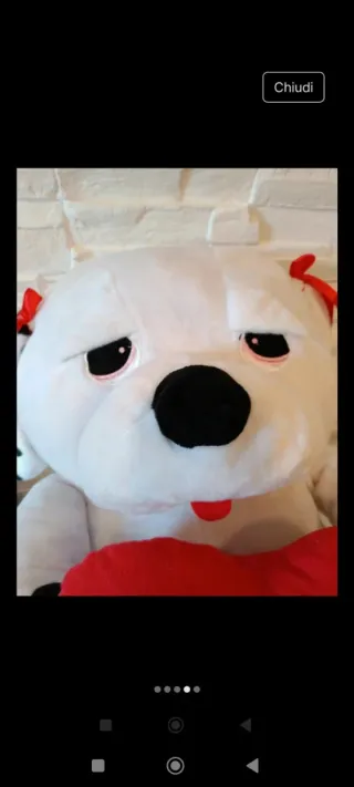 Peluche cane dalmata con cuore I Love You