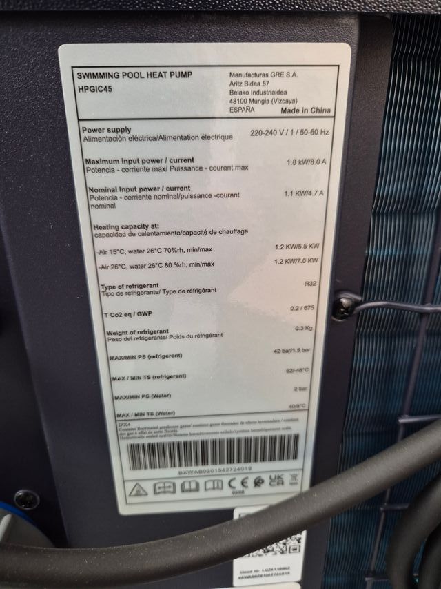 Bomba de calor para piscina