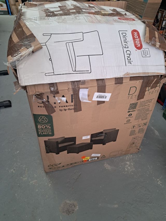 Conjunto de jardín "diva" tete a tete color grafito