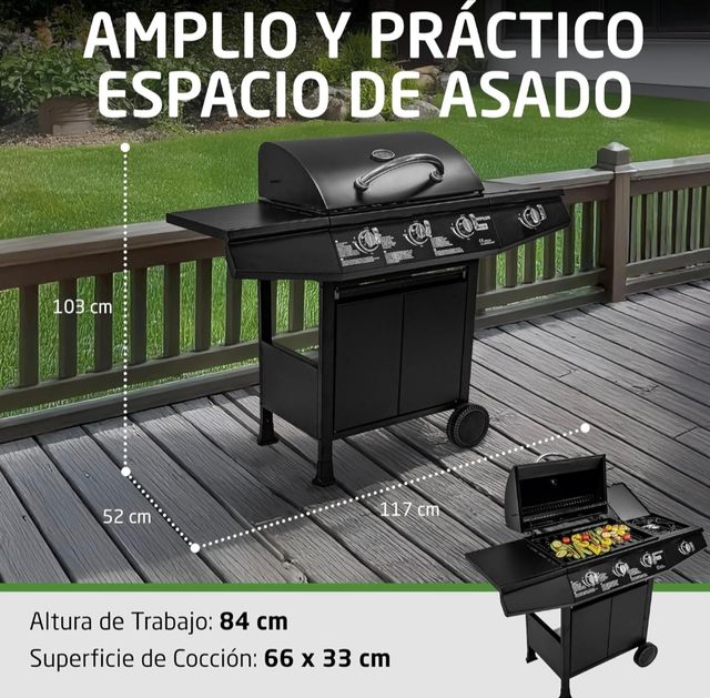 Barbacoa de gas 3+1 AMIG