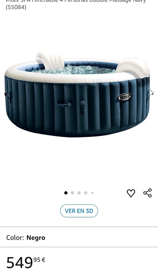 Intex SPA Hinchable 4 Personas Bubble Massage Navy