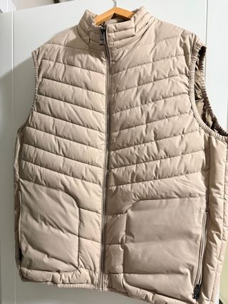 Chaleco acolchado hombre beige talla XXL