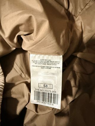 Chaleco acolchado hombre beige talla XXL