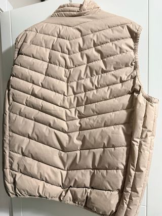 Chaleco acolchado hombre beige talla XXL