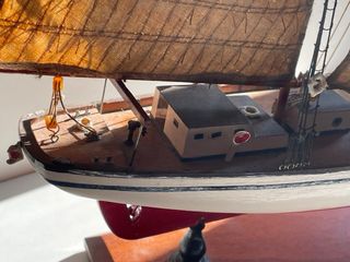 Maqueta velero antiguo de madera