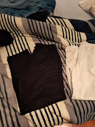 Calças de fato de treino cardadas pretas