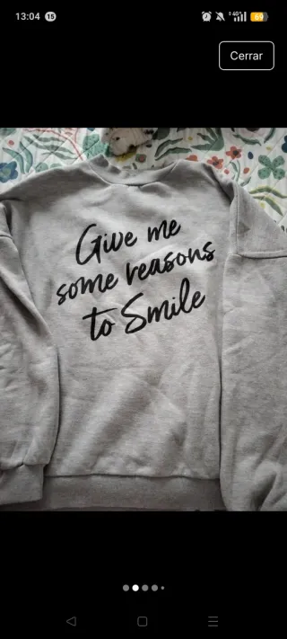 Sudadera gris Lefties con mensaje