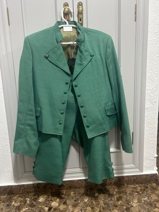 Traje Fallero Torrentí Verde y Dorado