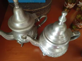 2 Teteras Marroquíes de Plata