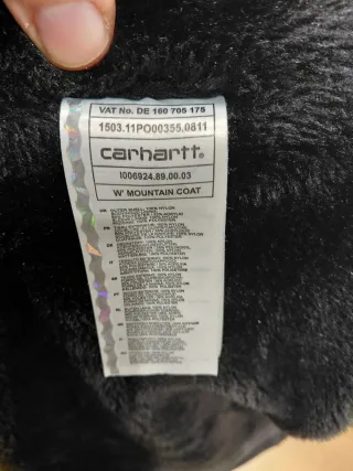 Abrigo Carhartt Mujer Talla S Negro
