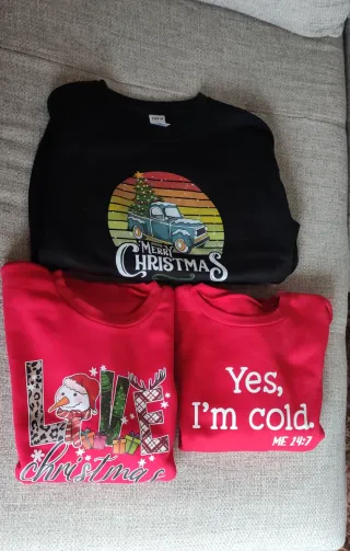 Lote 3 sudaderas navideñas