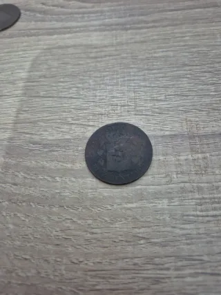 3 Monedas Alfonso XII 10 Céntimos 1870s