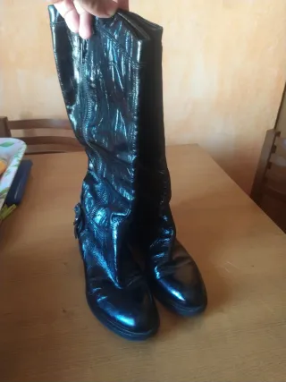 Botas Janet & Janet Talla 38 Negras Charol