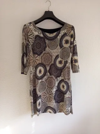 Vestido señora estampado geométrico