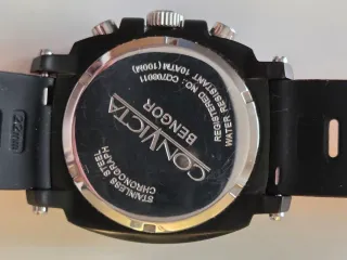 Reloj Convicta Bengor Cronógrafo Naranja Negro