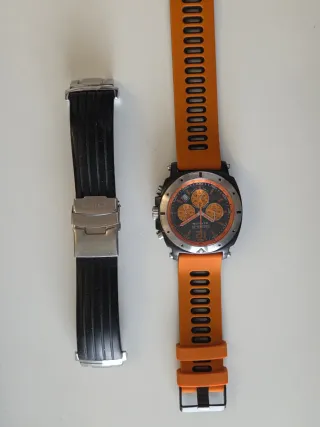 Reloj Convicta Bengor Cronógrafo Naranja Negro
