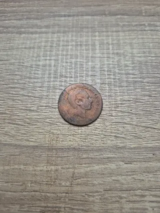 Moneda 10 céntimos Alfonso XII 1877